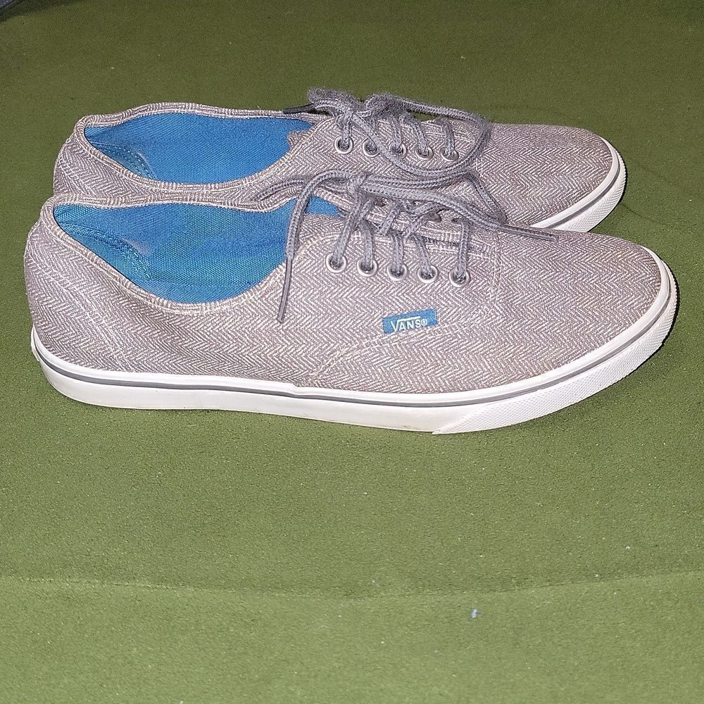 Vans Herringbone Low Top Slim Classic Lace Up Sneaker Shoes Men 6.5 Womens 8